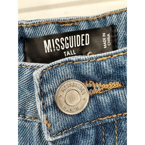 Missguided Hi Waisted Mom Jeans Womens 2T Tall High Rise Tapered Leg - Picture 4 of 10